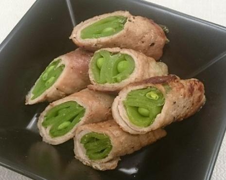 ニムラサラダスナップエンドウの肉巻き