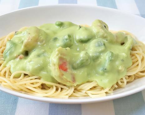 陵西一寸ソラマメのクリームパスタ