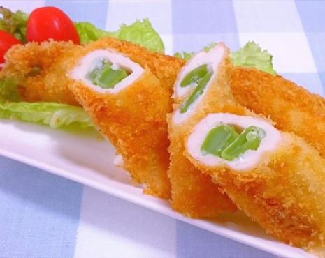 ニュービックリジャンボインゲンのささみチーズフライ